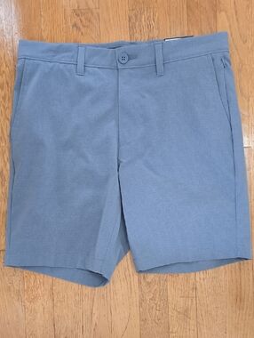 FLX BRAND MEN'S SLATE BLUE PERFORMANCE MESH SHORTS SIZE 30